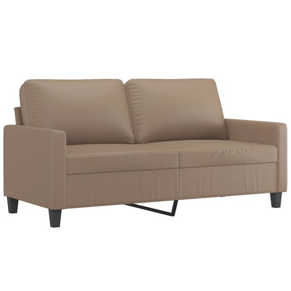 vidaXL 2-Seater Sofa Cappuccino 140 cm Faux Leather