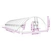 vidaXL Greenhouse with Steel Frame Green 96 m&sup2; 16x6x2.85 m