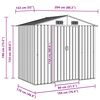 vidaXL Garden Storage Shed Brown 204x132x186 cm Steel