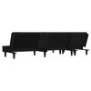 vidaXL L-shaped Sofa Black 255x140x70 cm Velvet