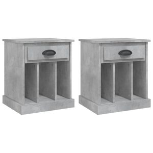 vidaXL Bedside Cabinets 2 pcs Concrete Grey 43x36x50 cm