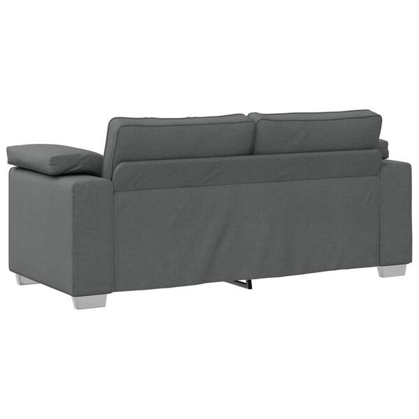 vidaXL Sofa 140cm Dark Grey Fabric