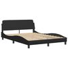 vidaXL Bed Frame "Dover" Black 137x190 cm Double Faux Leather