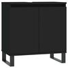vidaXL Bathroom Cabinet Black 58x33x60 cm Engineered Wood