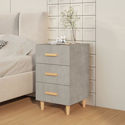 vidaXL Bedside Cabinet Concrete Grey 40x40x66 cm Engineered Wood