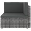 vidaXL 8 Piece Garden Lounge Set with Cushions Grey Poly Rattan