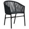 vidaXL Garden Chairs 2 pcs Black PE Rattan