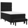 vidaXL Box Spring Bed with Mattress Black 106x203 cm King Single Size Velvet