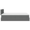 vidaXL Ottoman Bed with Mattress Dark Grey King Single Fabric