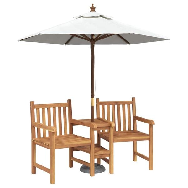 vidaXL Garden Outdoor Chairs 152 x 63 x 89 cm Solid Teak Wood
