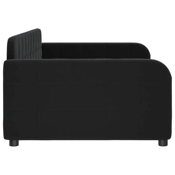 vidaXL Day Bed without Mattress Black 90x190 cm Velvet