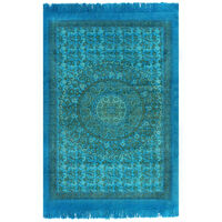 vidaXL Kilim Rug Cotton 160x230 cm with Pattern Turquoise