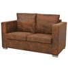 vidaXL 2-Seater Sofa 137x73x82 cm Artificial Suede Leather
