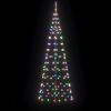 vidaXL LED Christmas Tree with Ground Spikes Multicolour 250 cm Iron
