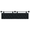 vidaXL Hanging Headboard Wall-mounted Black 190 x 55 x 7 cm Velvet