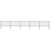 vidaXL Garden Fence with Hoop Top Steel 892.5x100 cm Black