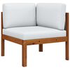 vidaXL Garden Corner Sofa with Cushions Wood Acacia&Rope