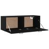 vidaXL Wall Cabinet Black 100x36.5x35 cm Engineered Wood