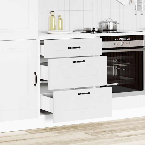 vidaXL Kitchen Base Cabinet Kalmar White Engineered Wood