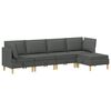 vidaXL Modular Sofa Set with Storage 5 pcs Dark Grey Fabric