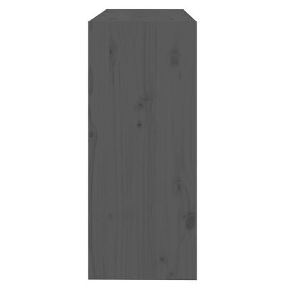 vidaXL Book Cabinet/Room Divider Grey 80x30x71.5 cm Solid Wood Pine