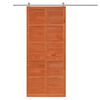 vidaXL Barn Door Wax Brown 100 x 2.5 x 208 cm Solid Pine Wood