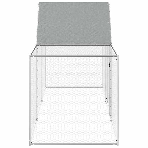 vidaXL Chicken Coop 3x1x1.5 m Galvanised Steel