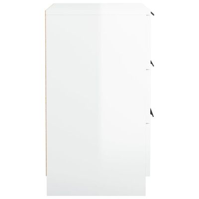vidaXL Bedside Cabinets 2 pcs High Gloss White 40x36x65 cm