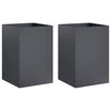 vidaXL Garden Planter 2 pcs Anthracite 50 x 50 x 75 cm