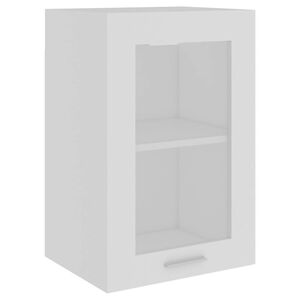vidaXL Hanging Glass Cabinet "Lyon" White 40x31x60 cm Engineered Wood