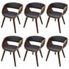 vidaXL Dining Chairs 6 pcs Brown Faux Leather