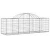 vidaXL Arched Gabion Baskets 7 pcs 200x50x60/80 cm Galvanised Iron