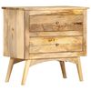vidaXL Bedside Cabinet 65x35x60 cm Solid Mango Wood