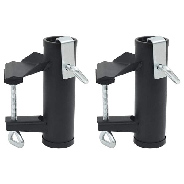 vidaXL Umbrella Clamps for Balcony 2 pcs 25-38 mm Steel