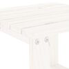 vidaXL Garden Side Table White 40x38x28.5 cm Solid Wood Pine