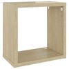 vidaXL Wall Cube Shelves 2 pcs Sonoma Oak 26x15x26 cm
