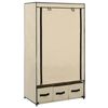 vidaXL Wardrobe Cream 87x49x159 cm Fabric