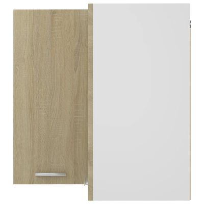 vidaXL Hanging Corner Cabinet Sonoma Oak 57x57x60 cm Engineered Wood