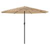 vidaXL Garden Parasol with Steel Pole Brown 324x324x247 cm