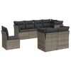 vidaXL 8 Piece Garden Sofa Set with Cushions Grey Poly Rattan