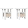 vidaXL Bedside Table 2 pcs White 41 x 40 x 45 cm Engineered Wood
