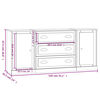 vidaXL Sideboards 3 pcs White Engineered Wood