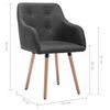 vidaXL Dining Chairs 2 pcs Dark Grey Fabric