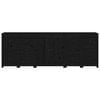 vidaXL Sideboard Black 230x35x80 cm Solid Wood Pine