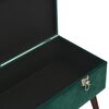 vidaXL Bench with Storage Compartment Green 80 cm Velvet