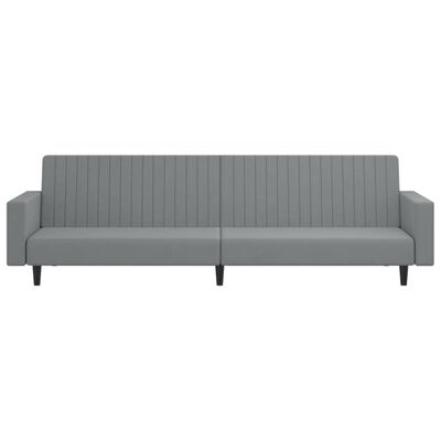 vidaXL 2-Seater Sofa Bed Light Grey Velvet