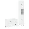 vidaXL 2 Piece Bathroom Cabinet Set BREDA White Engineered Wood