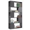 vidaXL Book Cabinet Room Divider High Gloss Grey 80x24x155 cm Engineered Wood