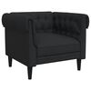 vidaXL 3 Piece Sofa Set Black Fabric