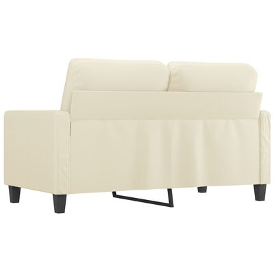 vidaXL 2-Seater Sofa Cream 120 cm Faux Leather